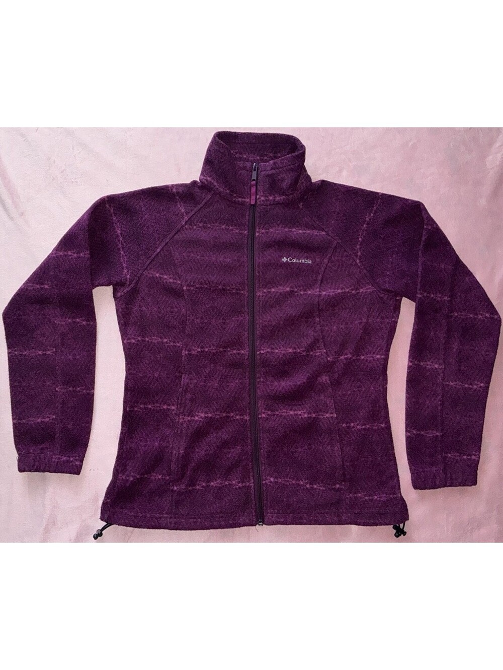 Columbia Jacket Womens Medium Purple Fleece Full Zip Up Sweater Sweatshirt